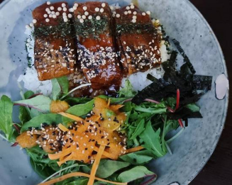 Teriyaki Vegan Salmon Bowl