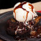 Chocolate Brownie Along With Ice Cream