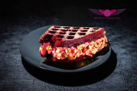 Pink Almond Crunch Waffle