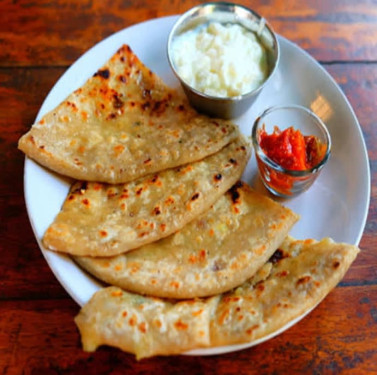 2 Aaloo Paratha Dahi Aacher