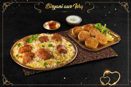 Valentine Group Specials Dum Gosht Biryani Mutton Galouti Kebab