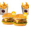 2 Jr. Grill Chicken Double Cheese Burger 2 Peri Peri Fries