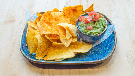 Homemade Guacamole and Tortilla Chips