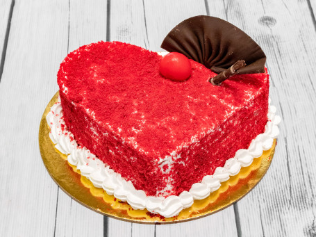 Heart Shape Red Velvet Cake Cake (500 Gms)