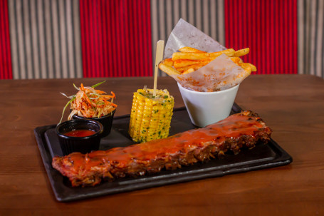 Classic Hot Spicy Ribs With House Fries Full Rack