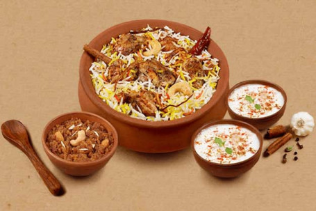 1 Kg Original Chicken Matka Biryani Free Dessert