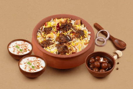 1 Kg Gosht Mutton Matka Biryani Free Dessert