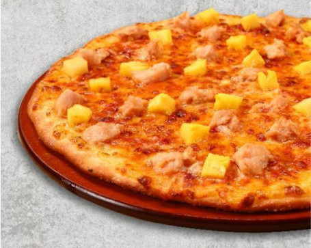 Tropische Hawaii-Pizza (Dünne Pizza)