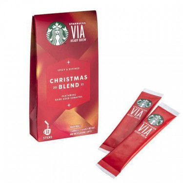 Starbucks Via Instant Ground Coffee Weihnachtsmischung Starbucks Via Ready Brew Weihnachtsmischung