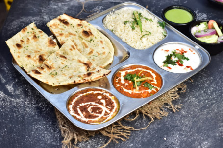 Dal Makhani Paneer Butter Masala 4 Butter Tawa Roti Rice Raita Gulab Jamun