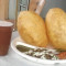 One Chole Bhature With Sweet Lassi