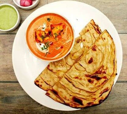 Meal For 1 (Paneer Butter Masala With 2 Laccha Paratha/Butter Naan Cold Drink)