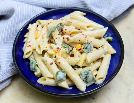 Veg White Sauce Pasta With Cheese