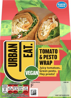 Urban Eat Roots Vegan Tomato Pesto Presto Wrap
