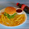 Cream Burger French Fries Cold Drink