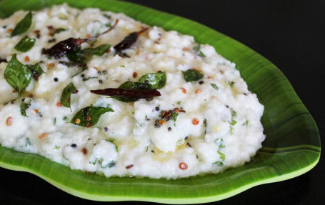 Curd Rice With Poriyal And Appalam