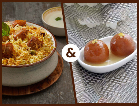 Royal Chicken Fiery Dum Biryani With Gulab Jamun