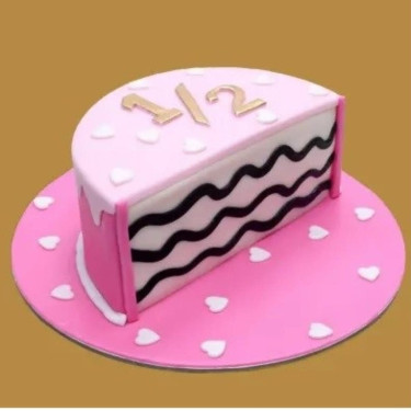 Half Birthday Cake Girl