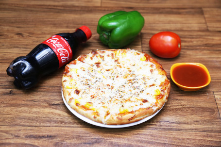 Corn Pizza Cold Beverage