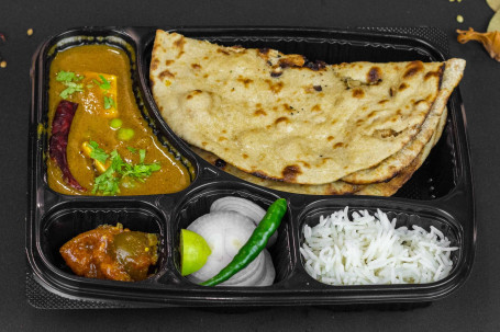 Matar Paneer 3 Roti Rice Salad Achar