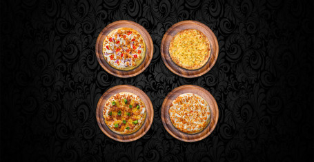 Set Of 4 Pizza Combo (Cheese Corn Pineapple Baby Corn Capsicum Onion Red Pepper)