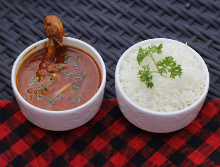 2 Pcs Kadai Chicken Steamed Rice