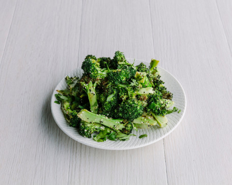 Grilled Broccoli, Black Garlic And Sesame