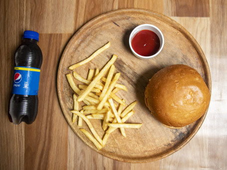 Cheese Burger French Fries Cold Drink Combo