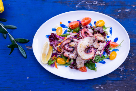 Bbq Octopus Chips And Salad