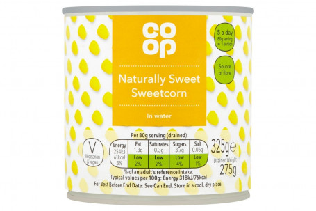 Co Op Naturally Sweet Sweetcorn In Water