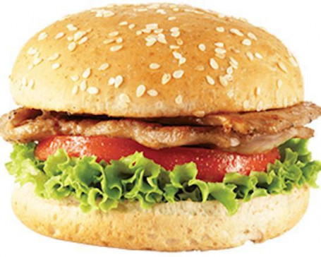 Schweinekotelett-Burger Mit Schwarzem Pfeffer