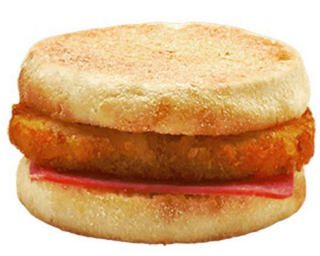 Huǒ Tuǐ Shǔ Bǐng Mǎn Fēn Bǎo Ham And Hash Brown Muffin Burger