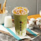 mǒ chá yù yuán xiān nǎi Matcha Fresh Milk with Taro Ball