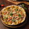 Luó Lēi Qīng Jiàng Xiān Xiā Yě Gū Qǐ Sī Bǐ Sà Shrimp And Mushroom Pizza With Basil Pesto Sauce And Cheese