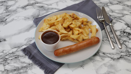 Sausage, Chips, Side, And Drink