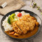 wú gǔ zhà jī tuǐ pái kā lī fàn Deep-Fried Boneless Chicken Drumstick Rice with Curry