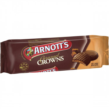 Arnott's Caramel Crowns Schokoladenkekse