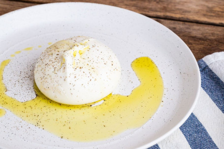 Burrata With Olive Oil And Black Pepper