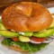 Toasted Bagel With Cream Cheese, Lettuce, Tomato, Onion Avocado