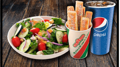 #2 Side Salad, Breadsticks, Drink