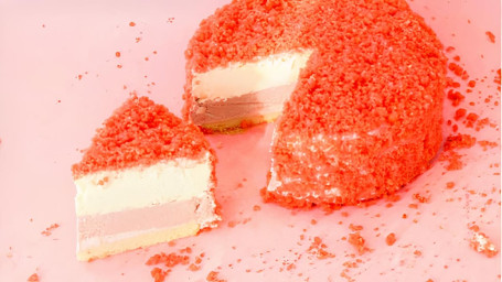 Strawberry Fancy Cheesecake Sliced