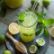 Lime With Ginger And Mint Juice