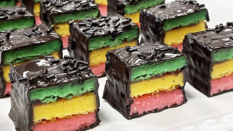 Italian Rainbow Cake Bites