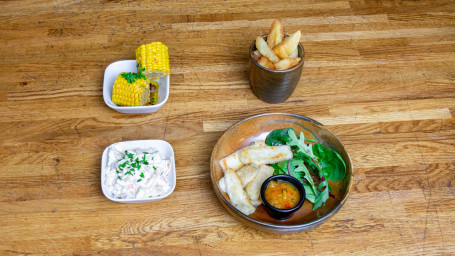 Fried Halloumi Served With A Pineapple Salsa