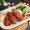 kǎo jī liǔ fàn biàn dāng Rice with Grilled Chicken Fingers Bento