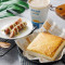 7 Hào Cān Nǎi Sū Hòu Piàn Zǔ Hé Cān （Hán Měi Shì Xiāng Cháng＆Yǐn Pǐn） Combo 7 Thick Sliced Toast With Baked Butter Combo