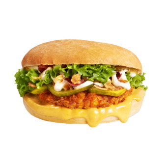 Knuspriger Chicken Burger (scharf)