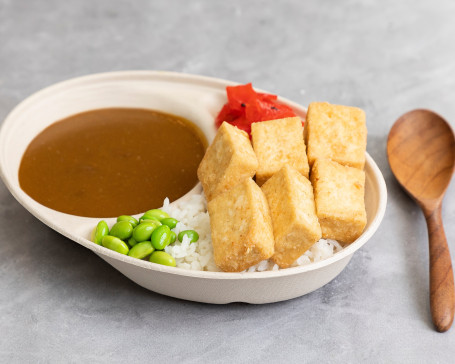 Fried Tofu Curry Rice Bowl