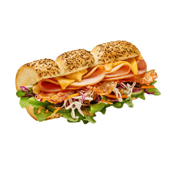 Budget-Menü-Sandwich-Truthahn, Schinken-Speck-Schmelze