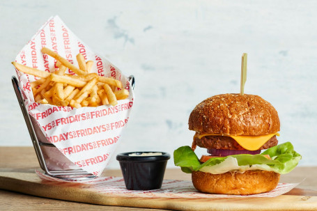 Beyond Vegan Cheeseburger And Fries